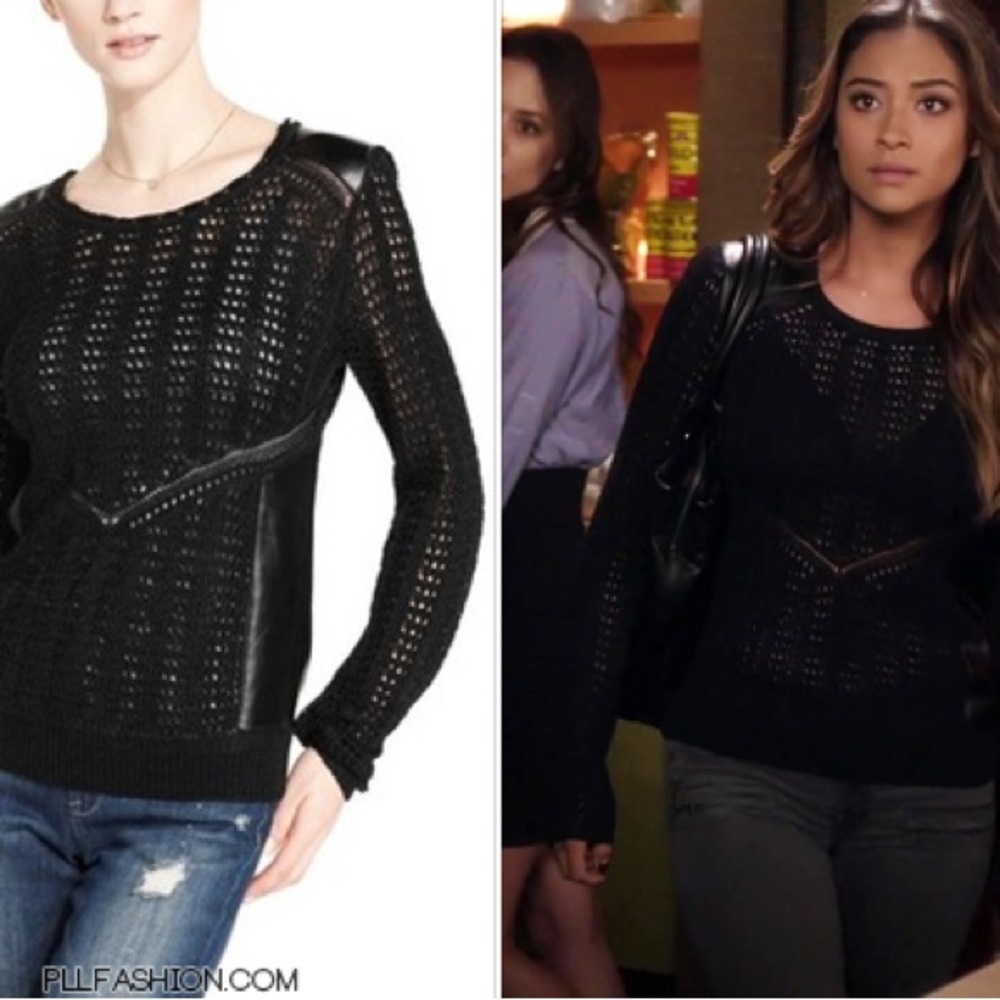 RACHEL Rachel Roy Black Textured Sweater